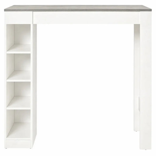 Table de bar moderne avec étagères pour petits espaces, cuisine et salon