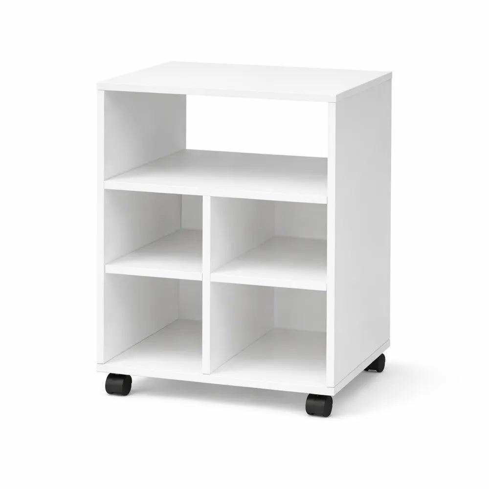 Caisson de Rangement Mobile pour Bureau 50x40x75 cm, Support Multifonction avec Roulettes