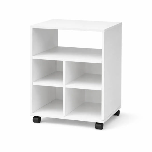 Caisson de Rangement Mobile pour Bureau 50x40x75 cm, Support Multifonction avec Roulettes